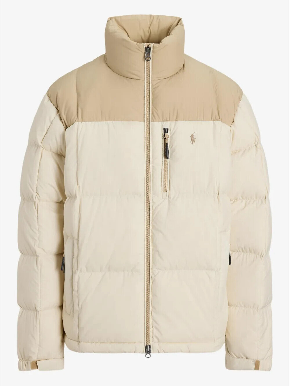 NEW, Polo ralph Lauren Men's insulated Down Jacket in Ivory Sz L #SJ2674